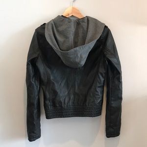 Tobi black leather jacket